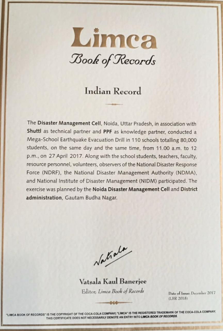 Limca Book of Records Certificate